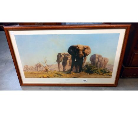 David Shepard OBE. A fine art print published by Solmon @whitehead . Titled the Ivory is Theirs. Framed and glazed. Collect o