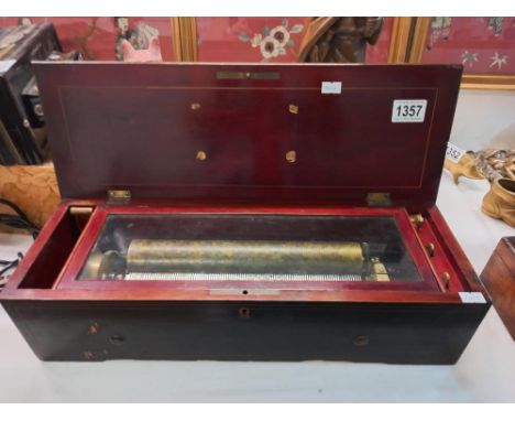 A Victorian Nicole Freres music box playing 6 airs / tunes. In working order. COLLECT ONLYBox has worm damage to bottom left 