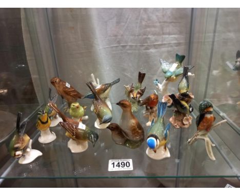 15 Goebel and West Germany bird figurines 