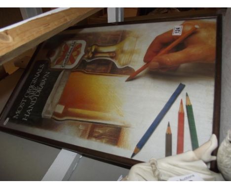 A framed castle Eden Ale advertising print COLLECT ONLY 