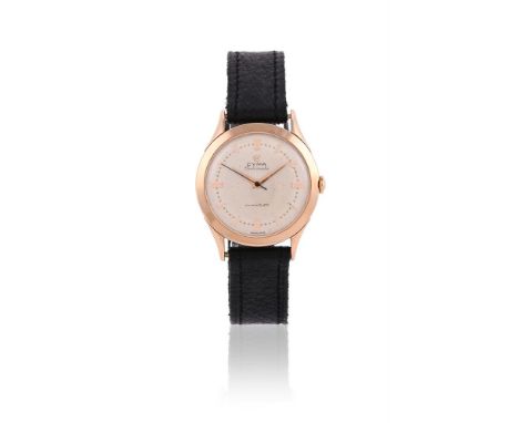 
	
		CYMA, CYMAFLEX 
		A GOLD COLOURED WRIST WATCH, NO. 8 12176 822
		Movement: Cal. R. 420, automatic bumper, 17 jewels 
		C