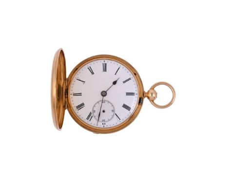 
	
		JUNOD BROTHERS 
		A FRENCH GOLD FULL HUNTER POCKET WATCH, NO. 14635, CIRCA 1910
		Movement: Anchor escapement, bimetalli