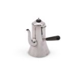 AN EDWARDIAN SILVER CAFE AU LAIT POT