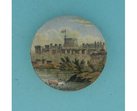 Windsor Castle and St George’s Chapel (177) (potlid  pot lid  prattware) 