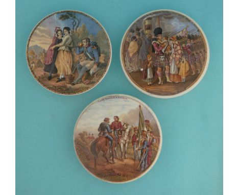 The Thirsty Soldier (205) Embarking for the East (206) and Meeting of Garibaldi and Victor Emmanuel (211) (3) (potlid  pot li