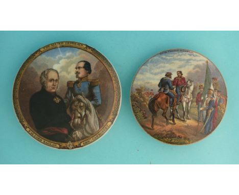 Allied General (168) Meeting of Garibaldi and Victor Emmanuel (211) (2) (potlid  pot lid  prattware) 