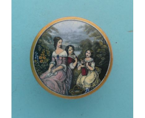 Mothers and Daughters (320) pink flange complete with matching base (2) (potlid  pot lid  prattware) 