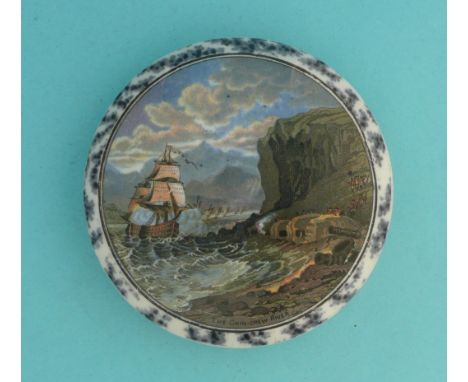 Chin Chew River (218) large Illustrated (potlid  pot lid  prattware) 