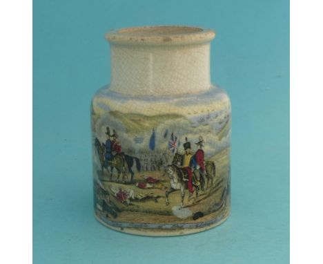 Battle of the Alma (75) small hairline crack to foot Illustrated (potlid  pot lid  prattware) *Ex Beckford, number 2624