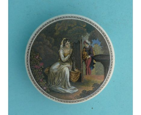 The Trysting Place (118) (potlid  pot lid  prattware) 