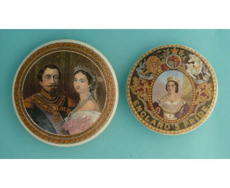 Napoleon III and Eugenie (156) restored and England’s Pride (149) (2) (potlid  pot lid  prattware) 