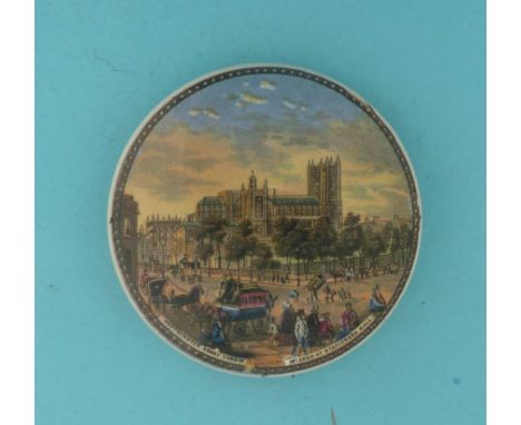 Westminster Abbey (189) (potlid  pot lid  prattware) 