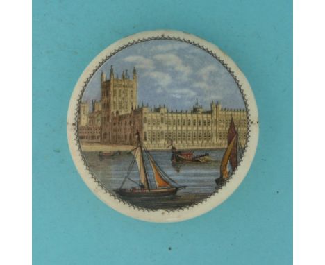The Houses of Parliament (184) (potlid  pot lid  prattware) 