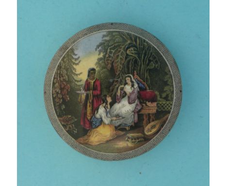 An Eastern Repast (98) medium (potlid  pot lid  prattware) 
