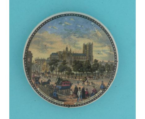 Westminster Abbey (189) (potlid  pot lid  prattware) 
