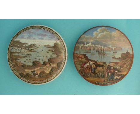 Sebastopol (208) and (209) (2) (potlid  pot lid  prattware) 