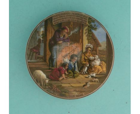 Our Home (241) (potlid  pot lid  prattware) *Ex Williams Wood collection