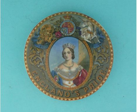 England’s Pride (149) green ground, medium (potlid  pot lid  prattware) 