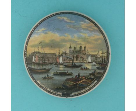 The Tower of London (186) (potlid  pot lid  prattware) 