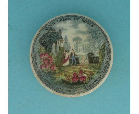 The Rose Garden (120) extra small (potlid  pot lid  prattware) 