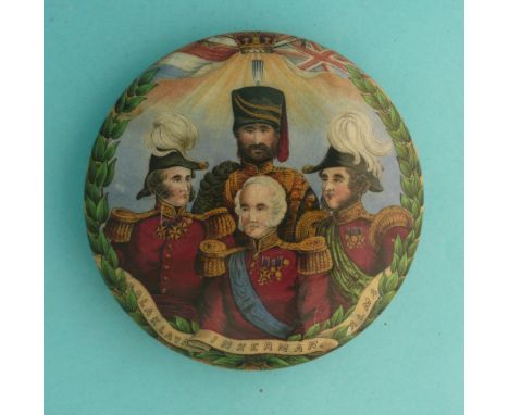 Balaklava, Inkerman and Alma (166) restored (potlid  pot lid  prattware) 