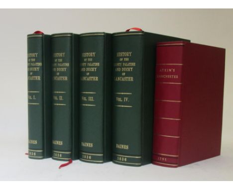 HISTORY OF THE COUNTY PALATINE, Edward Baines, 1836, Fisher, Son & Co, 4 Vols, modern buckram WITH A Description of the Count