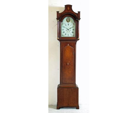 AN OAK LONGCASE by Thomas Beverley Caister, the eight day movement with anchor escapement, bell striking with unusually large