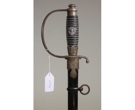 A GERMAN THIRD REICH POLICE SWORD, with 31" fullered blade, maker's mark for Paul Weyersberg & Co. Solingen, knuckle guard, e