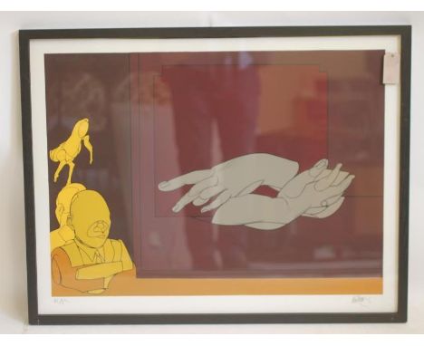 VALERIO ADAMI (b.1935), "Song of Myself", coloured lithograph, limited edition 41/75, signed in pencil, label verso dated 198