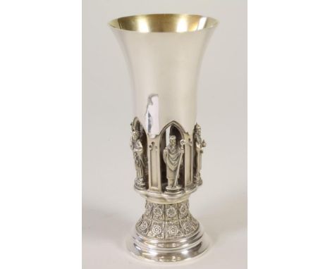 A SILVER GILT "RIPON CATHEDRAL GOBLET", maker Hector Miller for Aurum, London 1985, No.158 of a limited edition of 500, made 