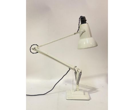 A vintage anglepoise lamp by Herbert Terry &amp; Sons, on a stepped square base, stamped by maker&nbsp;