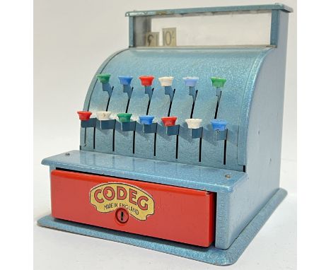 A vintage 'Codeg' British made tin child's till/toy (h- 19cm, w- 17cm)