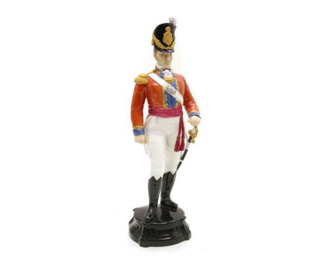 A Royal Worcester porcelain figure, 'Officer of the Coldstream Guards', no. 2676, 30cm high