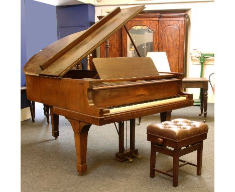 A Steinway cased grand piano model number 166080, circa 1914, the gilt iron frame stamped Steinway &amp; Sons, New York, Hamb