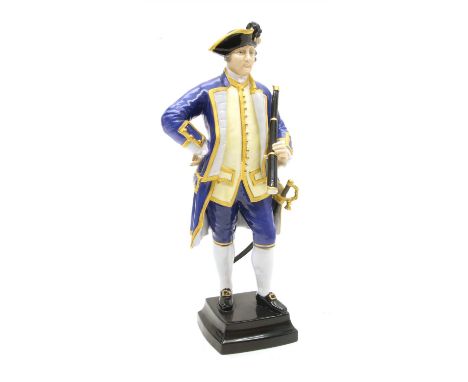 A Royal Worcester porcelain figure, 'Admiral c.1780', no. 2661, 30cm high
