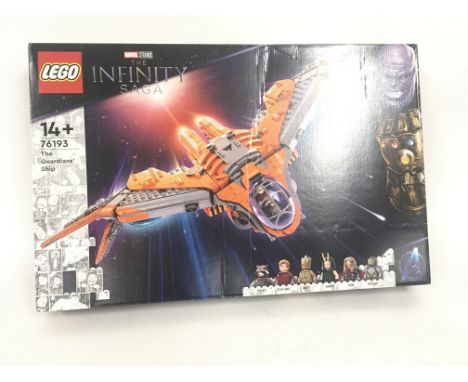 Boxed Lego set 76193. Marvel Studios The Infinity Saga.. THE GUARDIANS SHIP. Construction guide book included