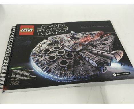 Boxed and with original outer packaging box a Lego set.  Star Wars 75192  MILLENIUM FALCON from the ULTIMATE COLLECTOR SERIES