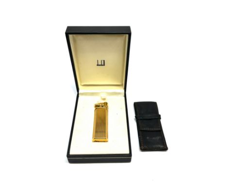 Vintage Boxed flip top dunhill sylphide cigarette lighter  looks in very good condition with orighinal leather case 
