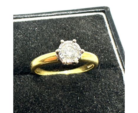 18ct gold diamond ring 0.33ct diamond weight 3.3g 