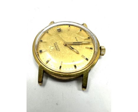 Gents vintage omega geneve automatic wristwatch the watch movement is ticking does not line up with case as shown 