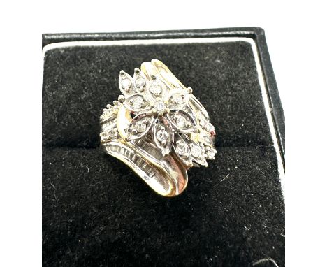 9ct gold diamond ring weight 4.2 g 