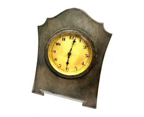 Antique silver travel / bedside clock birmingham silver hallmarks the clock does not tick hands just keep going around measur