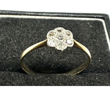 antique 18ct gold diamond ring weight 1.2g 