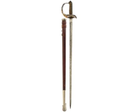 AN INTERESTING LIFEGUARDS AND COLDSTREAM GUARDS OFFICER'S SWORD, 82cm blade by Wilkinson, serial no. 65917 for 1936, etched w
