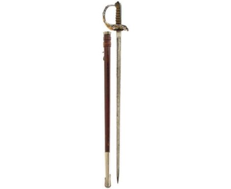 AN INTERESTING LIFEGUARDS AND COLDSTREAM GUARDS OFFICER'S SWORD, 82cm blade by Wilkinson, serial no. 65917 for 1936, etched w