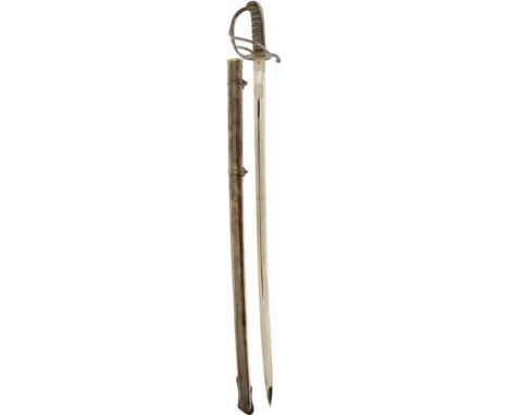 AN 1821 PATTERN 16TH LANCERS OFFICER'S SWORD, 88cm clean blade by Wilkinson, serial no. 13931 for 1865 etched with scrolling 
