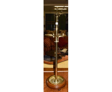 A brass stick stand, 90cm high