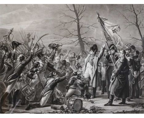 After George Sanders (19th century)Napoleons Return from the Isle of ElbaBlack and white engraving, 41cm by 54cm, together wi