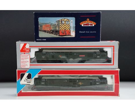 Three boxed OO gauge locomotives to include 2 x Lima (Great Eastern D6916 &amp; D6722) and Bachmann 31-337B 04 Diesel Shunter