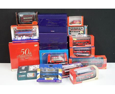 16 Boxed / cased diecast model buses to include 4 x Creative Master Northcord Ltd models including UKBUS 0011, UKBUS 1023, UK